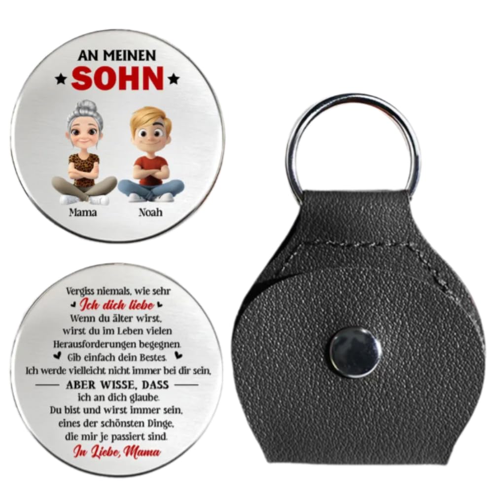 Custom Pocket Coin Keychain Gifts for Men Women Pocket Hug Token Birthday Keepsake Gift on Holidays