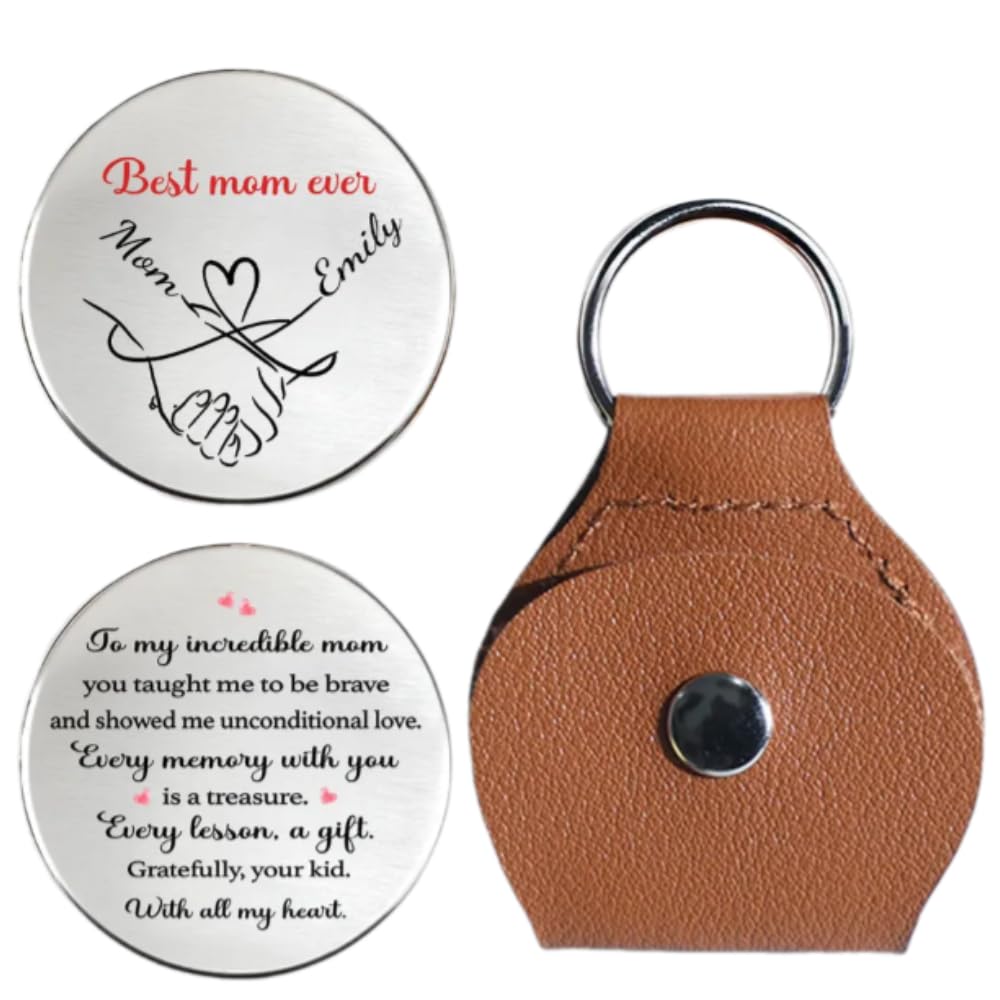 Custom Pocket Coin Keychain Gifts for Men Women Pocket Hug Token Birthday Keepsake Gift on Holidays