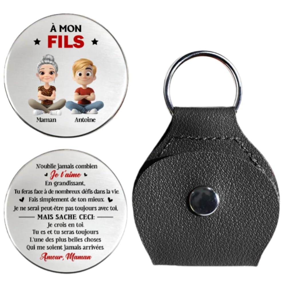 Custom Pocket Coin Keychain Gifts for Men Women Pocket Hug Token Birthday Keepsake Gift on Holidays