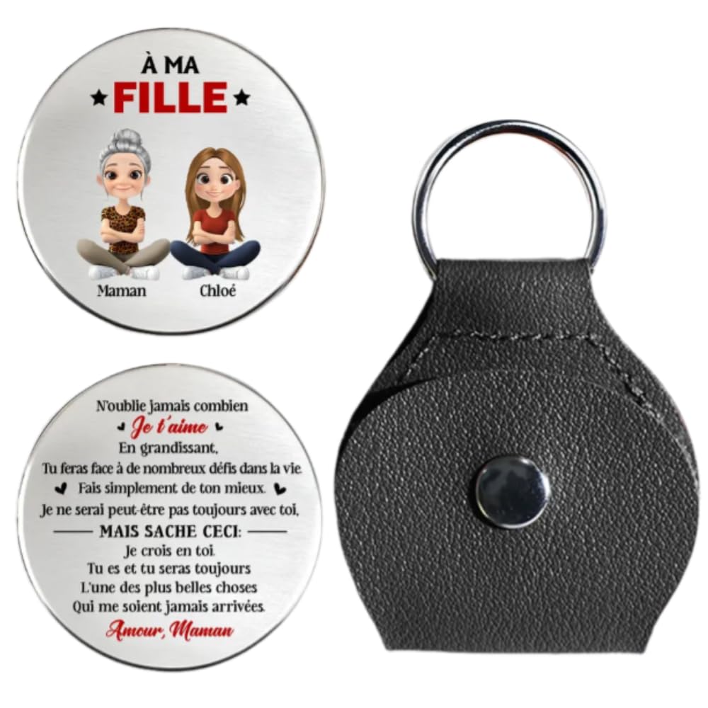 Custom Pocket Coin Keychain Gifts for Men Women Pocket Hug Token Birthday Keepsake Gift on Holidays