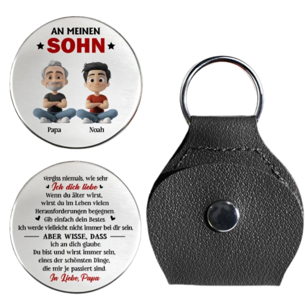 Custom Pocket Coin Keychain Gifts for Men Women Pocket Hug Token Birthday Keepsake Gift on Holidays