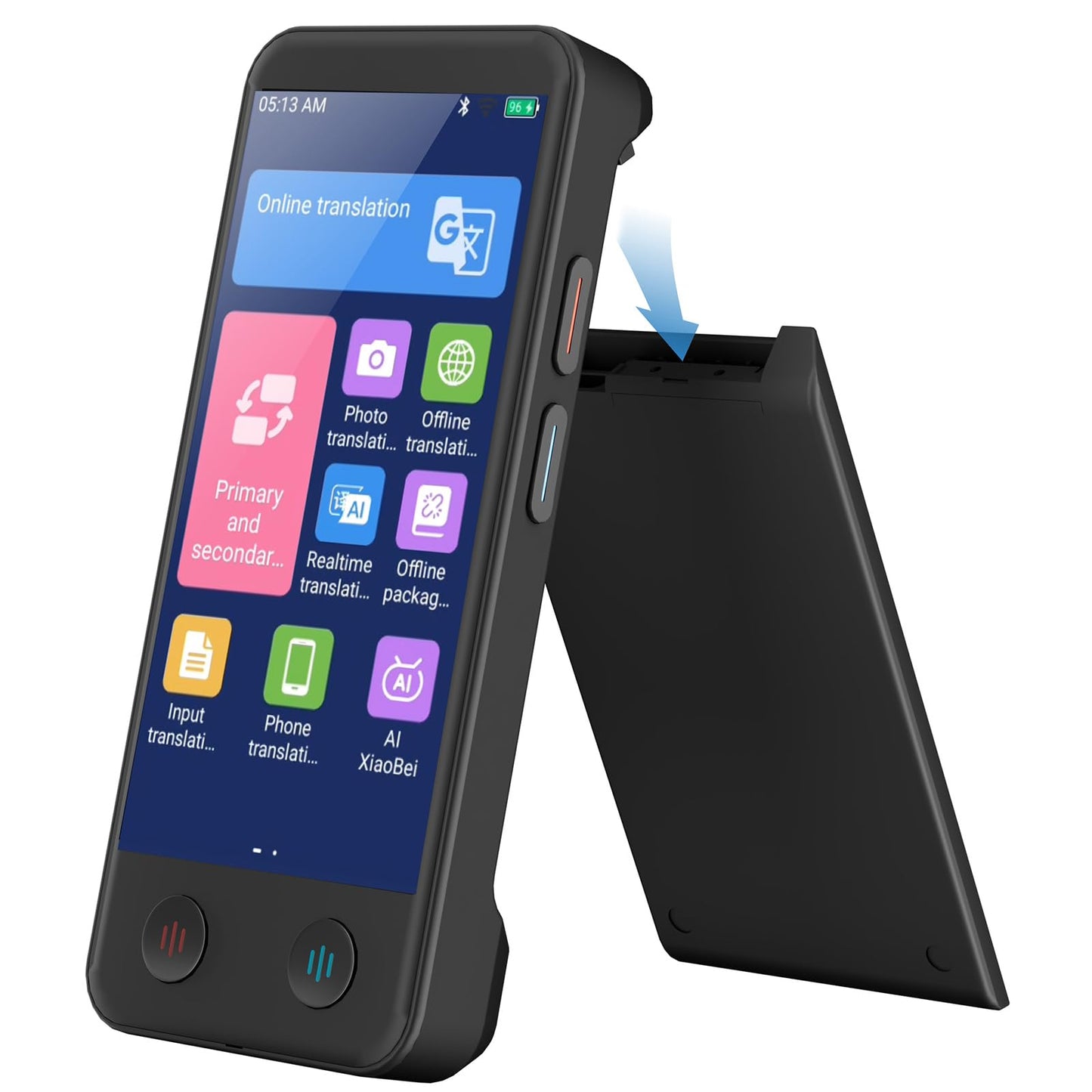 iTour D-pro Language Translator Device, Realtime Detachable Dual Screen AI Translator with 139 Languages, Online & Offline & Photo Translation, Instant Voice Translator for Business Learning Travel