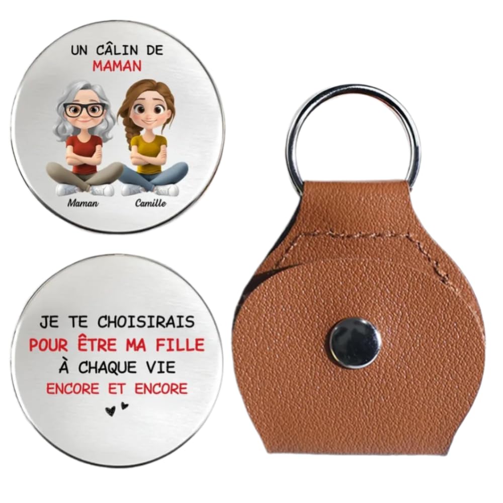 Custom Pocket Coin Keychain Gifts for Men Women Pocket Hug Token Birthday Keepsake Gift on Holidays