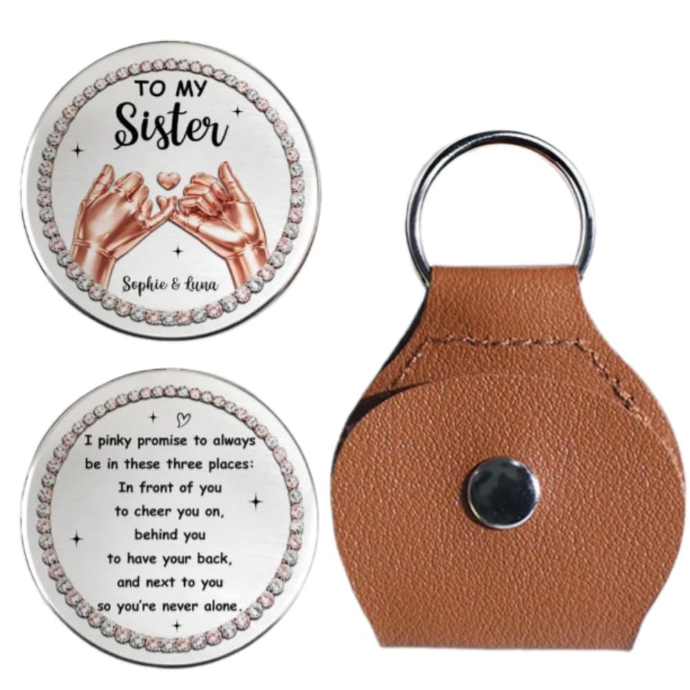 Custom Pocket Coin Keychain Gifts for Men Women Pocket Hug Token Birthday Keepsake Gift on Holidays