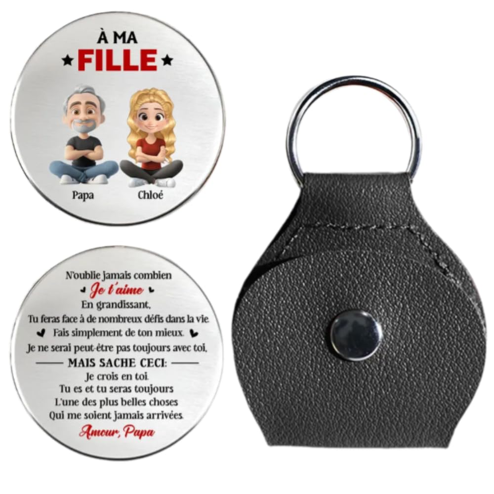 Custom Pocket Coin Keychain Gifts for Men Women Pocket Hug Token Birthday Keepsake Gift on Holidays