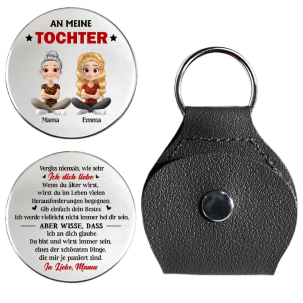 Custom Pocket Coin Keychain Gifts for Men Women Pocket Hug Token Birthday Keepsake Gift on Holidays