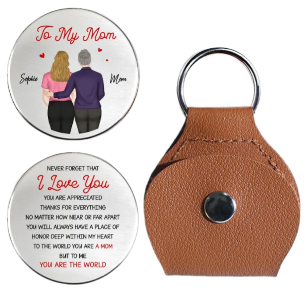 Custom Pocket Coin Keychain Gifts for Men Women Pocket Hug Token Birthday Keepsake Gift on Holidays