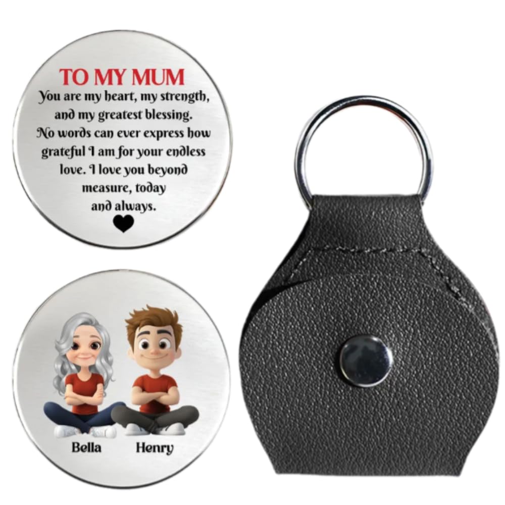 Custom Pocket Coin Keychain Gifts for Men Women Pocket Hug Token Birthday Keepsake Gift on Holidays