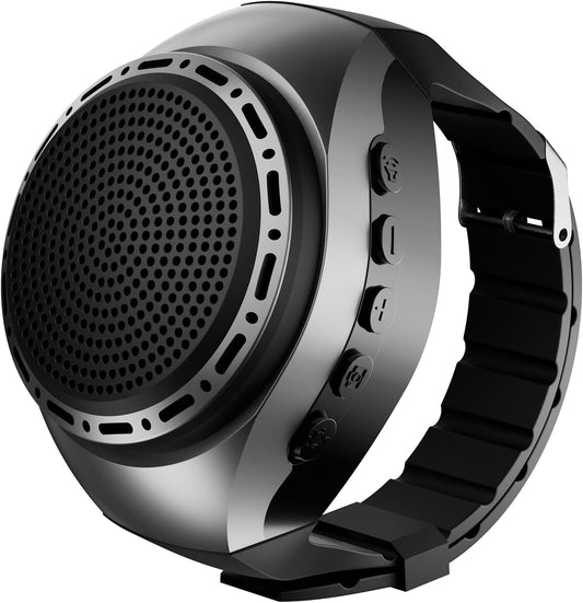 iTour U6 Bluetooth Speaker Watch with FM Radio, TWS, Selfie Function, Colorful Light Control, Portable Bluetooth Speaker for Motorcycle, Bike, Hiking, Running (Compatible with iTour A1 AR Glasses)