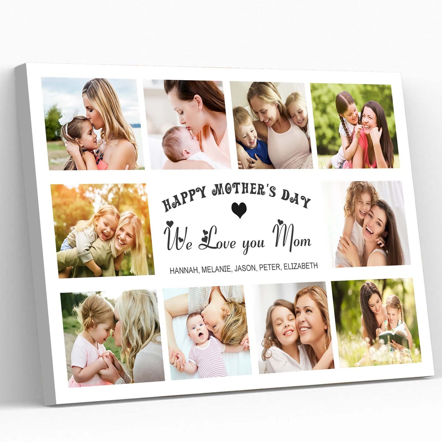 A collage of 5 photographs,Mom photo collage,Mummy photo collage,Mommy photo collage,Mothers day collage template,Mothers day gift,Gift for Mom,Custom Wooden Collage Picture frames for Wall Decor