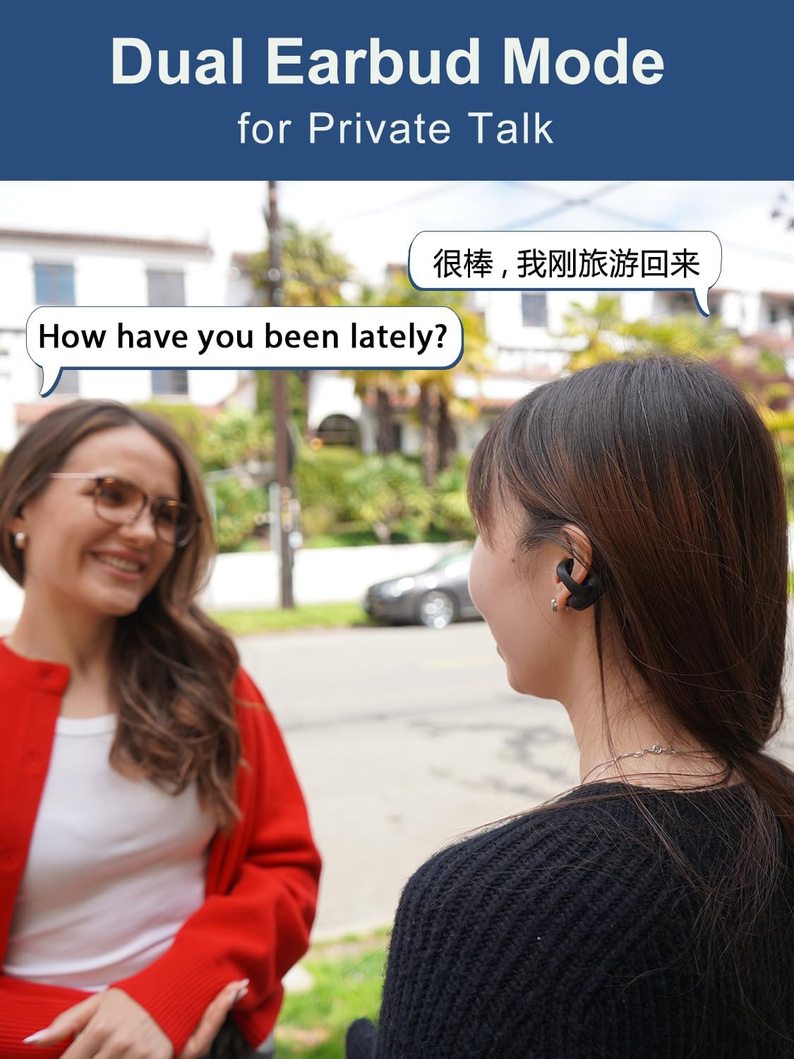 iTour Z50S Pro Max Translation Earbuds, Real Time Two-Way Translator Earbuds 127 Languages, Voice & Video Call Translator Headphones, Online & Offilne Language Translation Device for Travel & Business