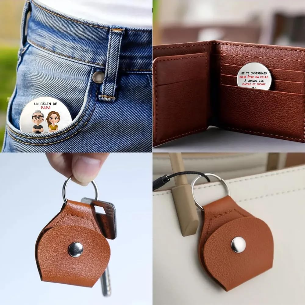 Custom Pocket Coin Keychain Gifts for Men Women Pocket Hug Token Birthday Keepsake Gift on Holidays